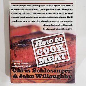Cookbook Hardcover "How to Cook Meat" Schlesinger Willoughby, Like New Condition